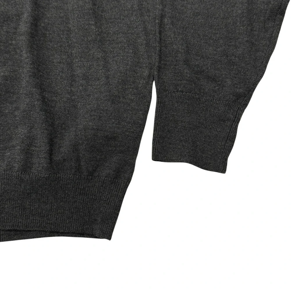 Banana Republic Extra Fine Merino Wool Crew Neck Sweater Charcoal Gray XL NWT
